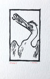 Egret || Open Edition Linoprint